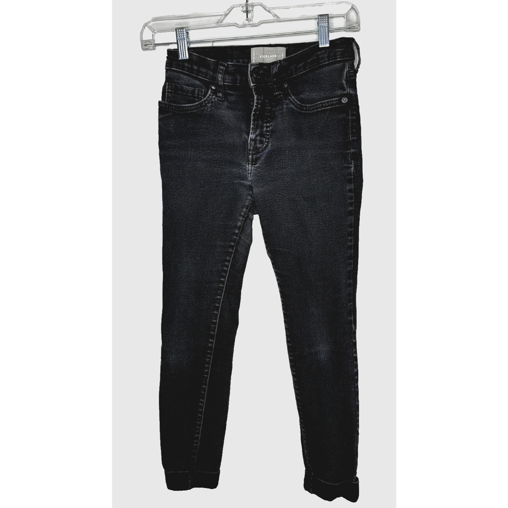 Everlane Ankle Jeans Gray Denim Low Rise Skinny Cotton Elastane Womens Ankle Cuf